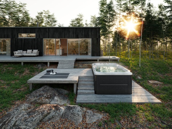 backyard makeover with jacuzzi powerplay j13