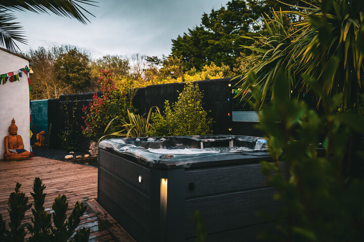 backyard makeover with sundance spa