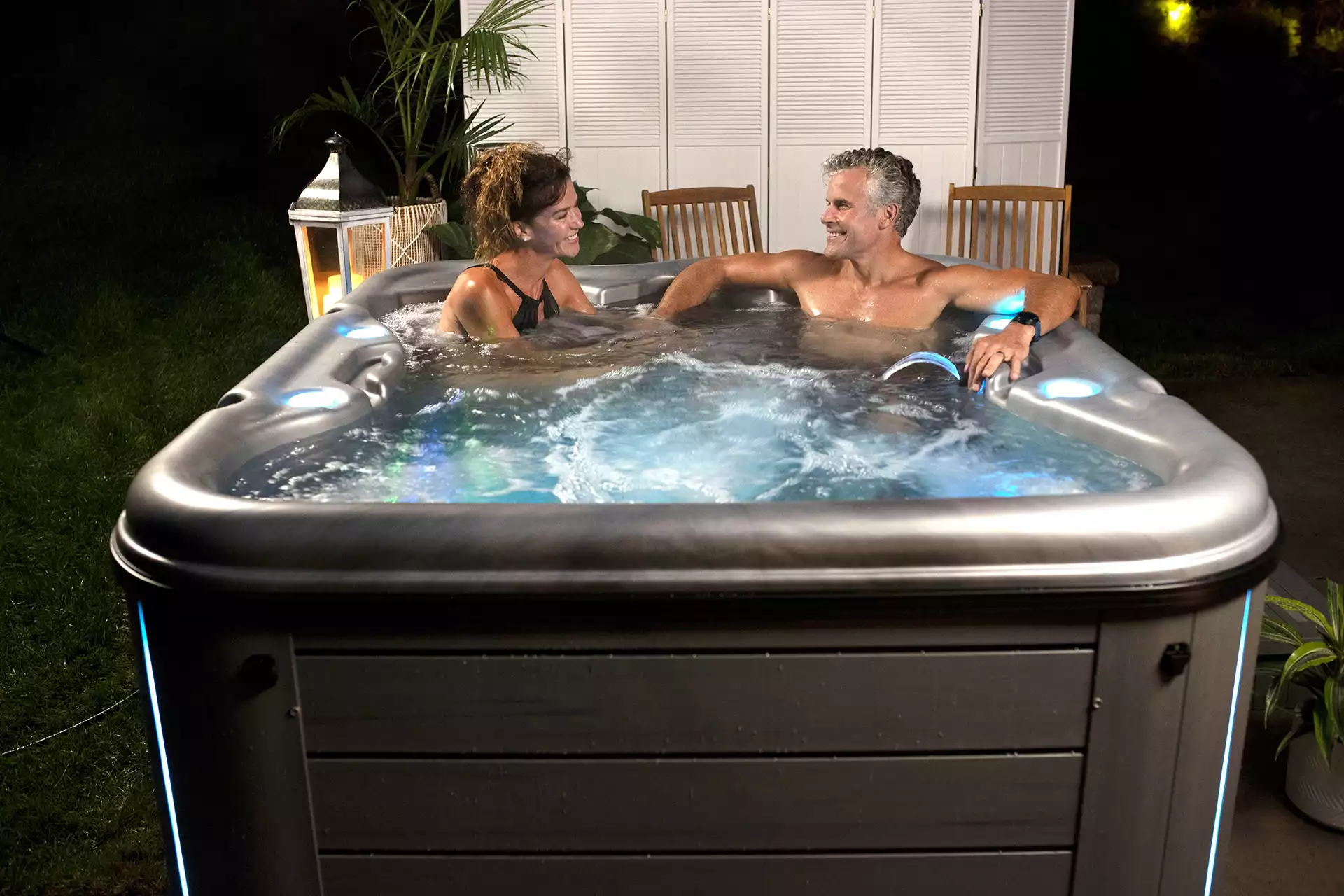 couple in the nordic hot tub 1